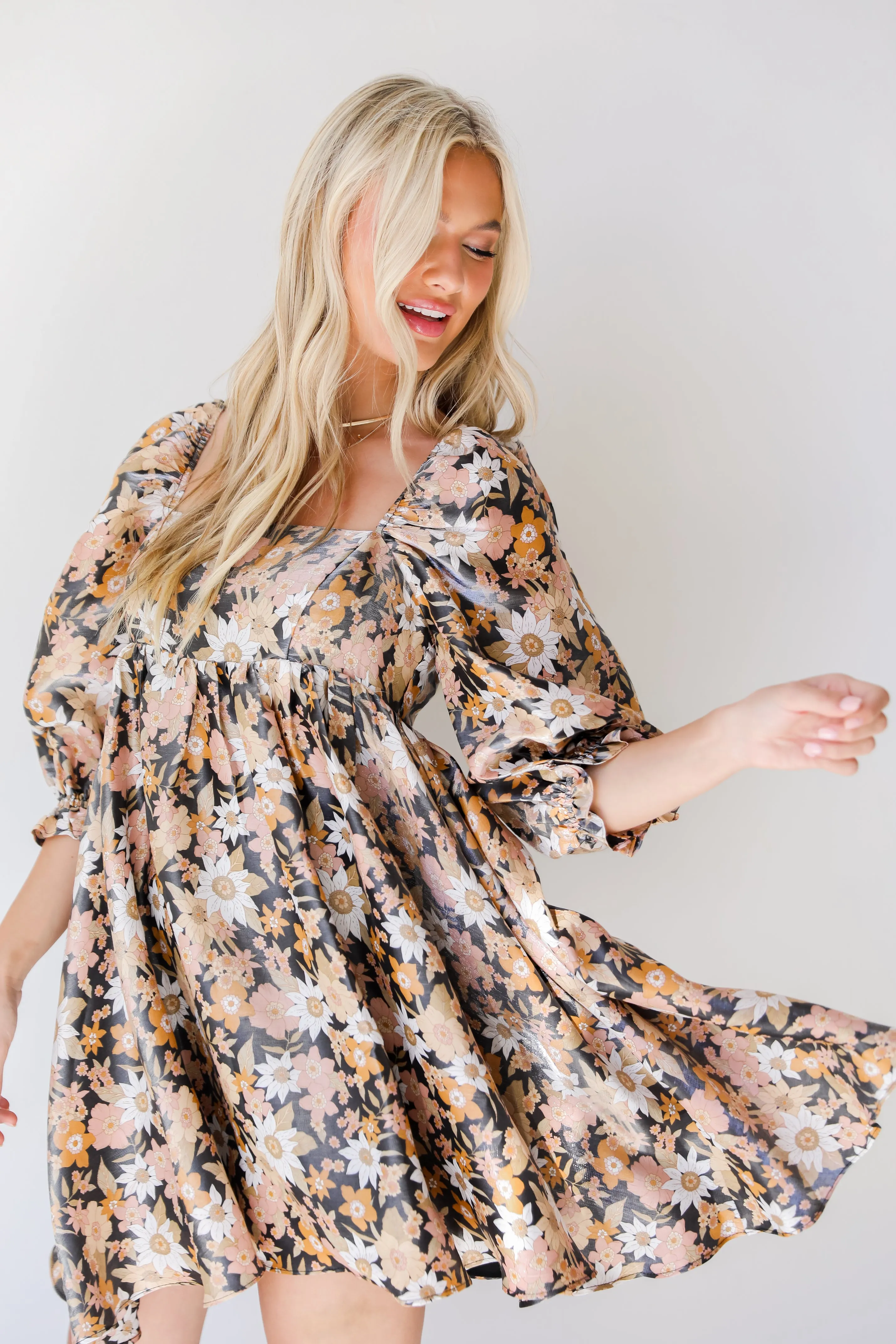 FINAL SALE - Made For Magic Floral Babydoll Mini Dress