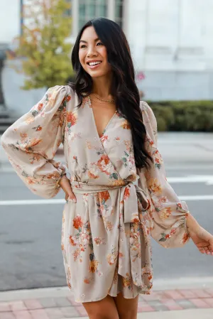 FINAL SALE - Passionate Cutie Floral Wrap Mini Dress