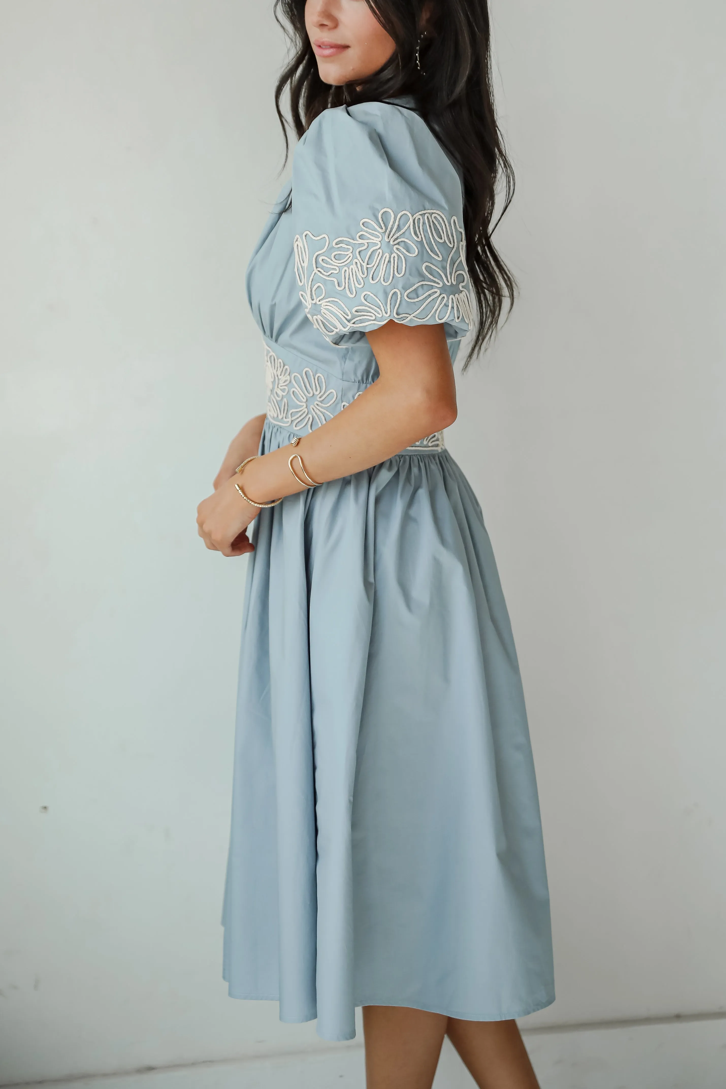 FINAL SALE - Phenomenal Sweetness Denim Midi Dress