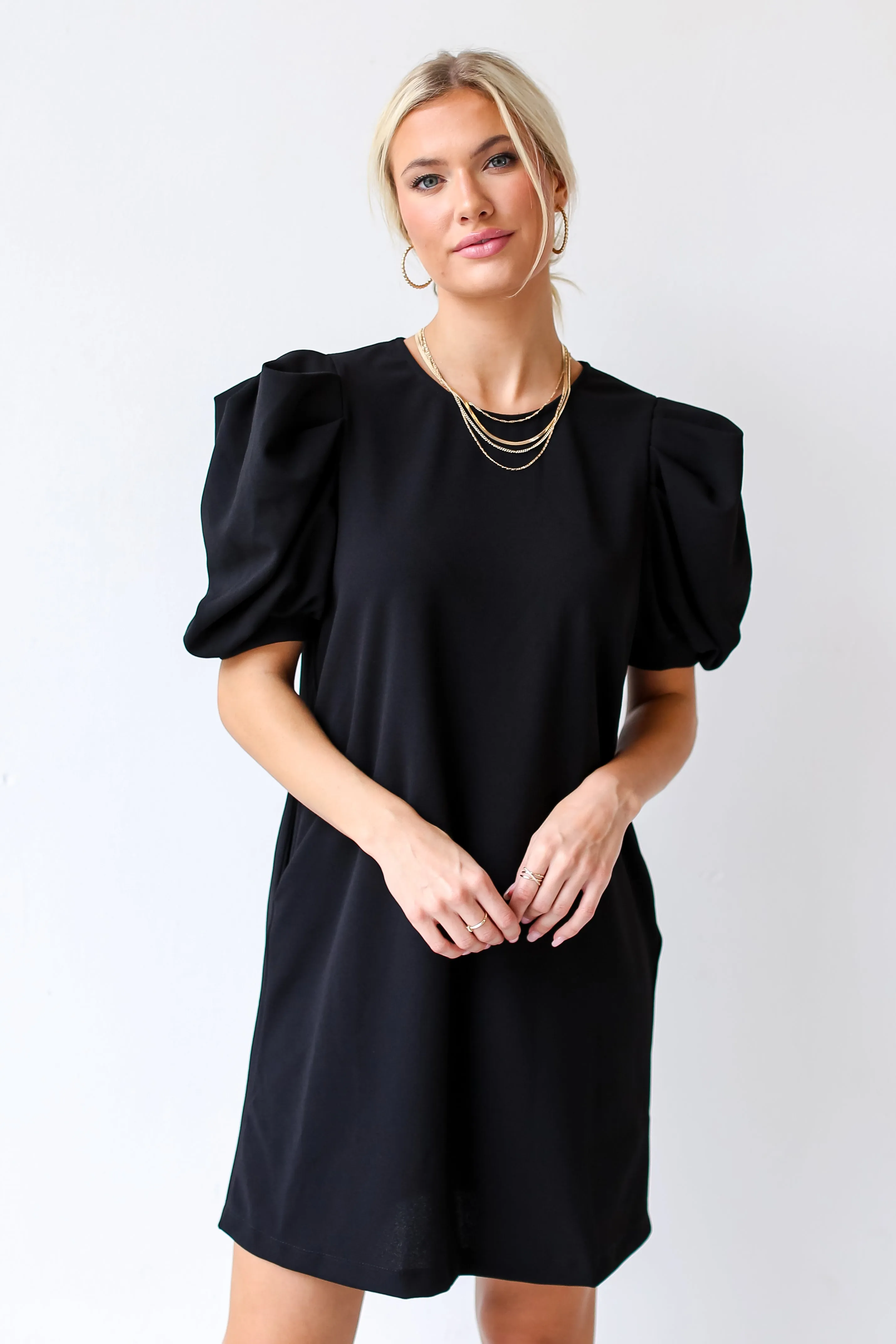 FINAL SALE - Posh Cutie Puff Sleeve Mini Dress
