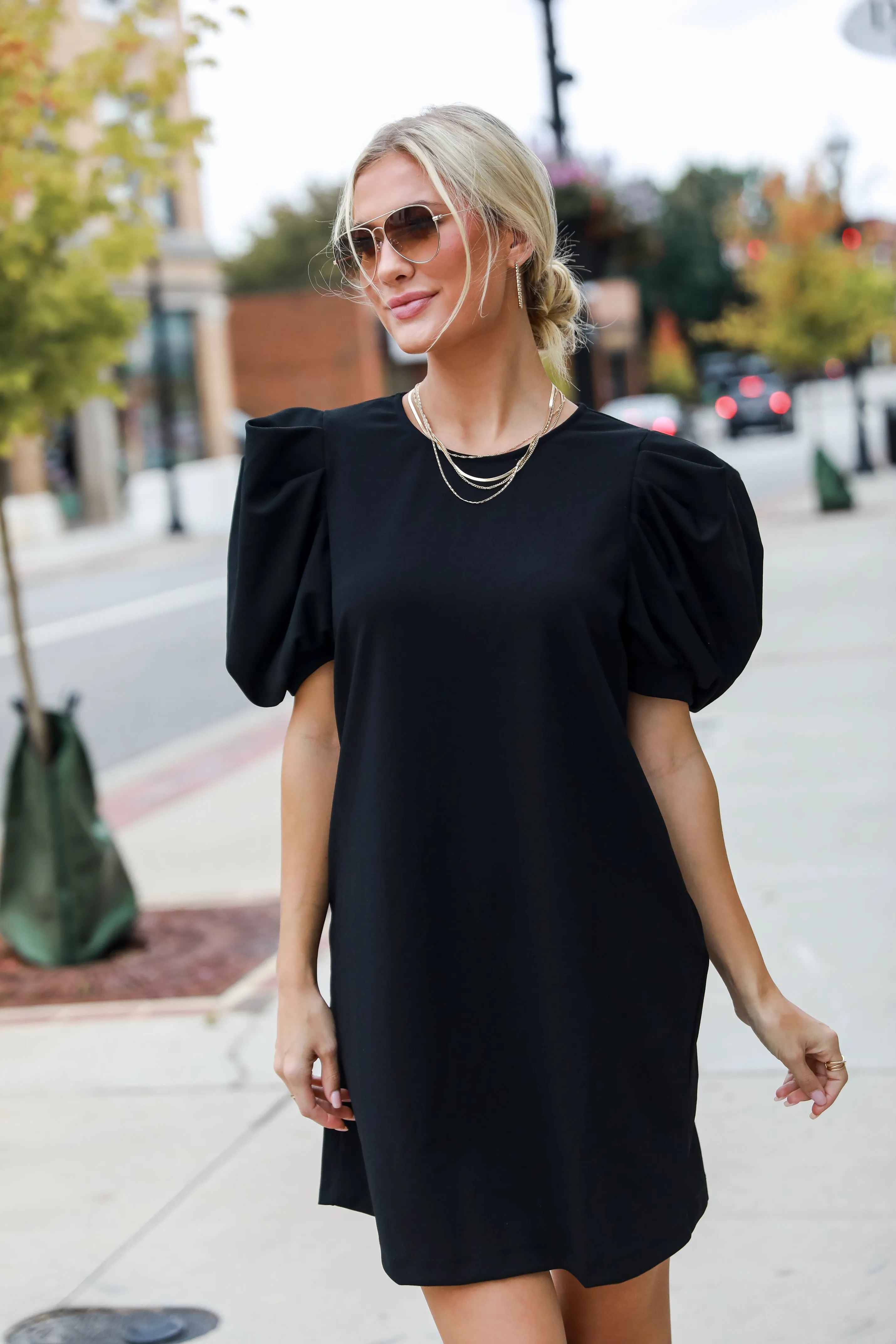 FINAL SALE - Posh Cutie Puff Sleeve Mini Dress