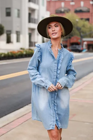 FINAL SALE - Precious Style Denim Mini Dress