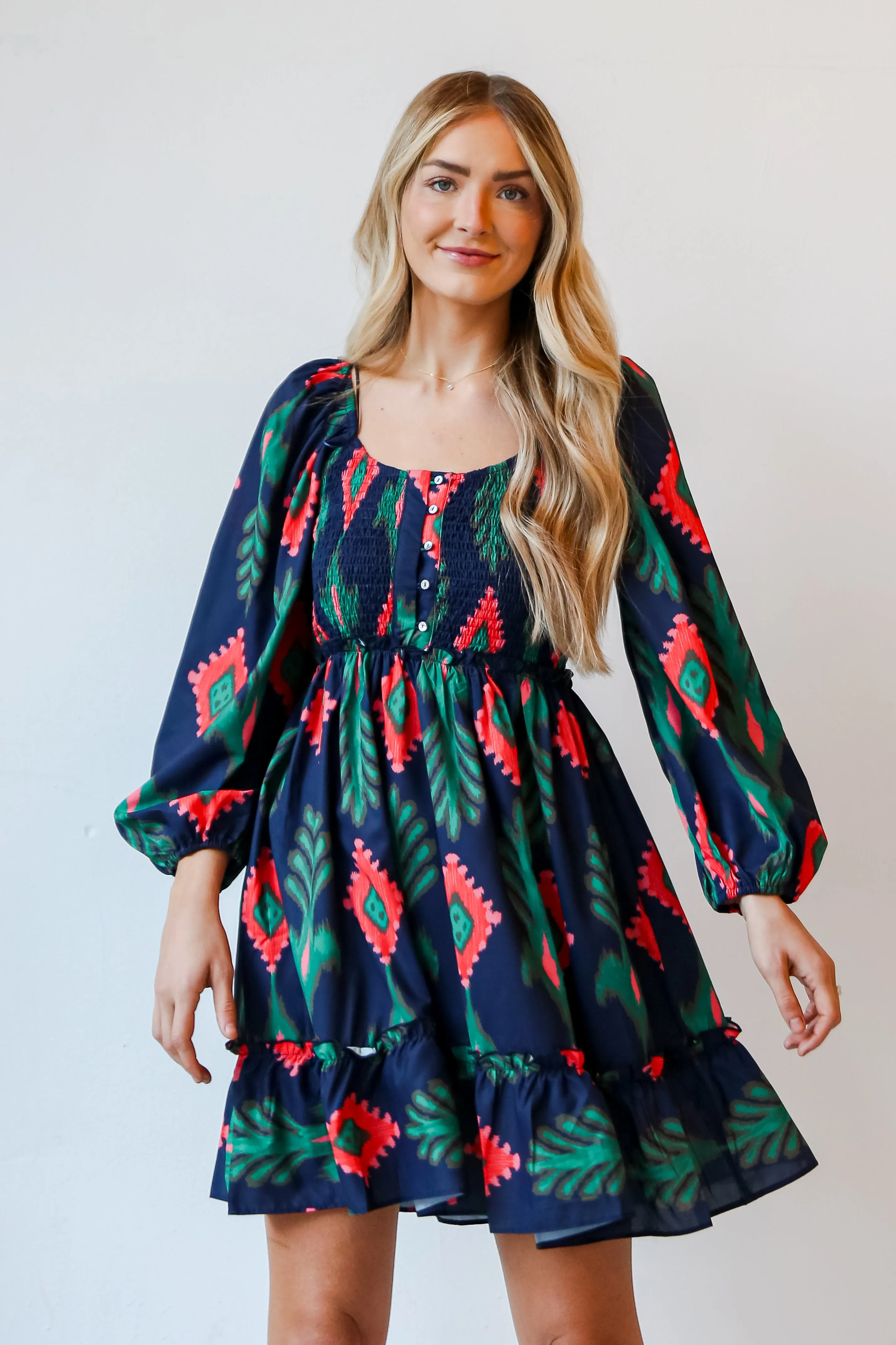 FINAL SALE - Sophisticated Presence Navy Mini Dress