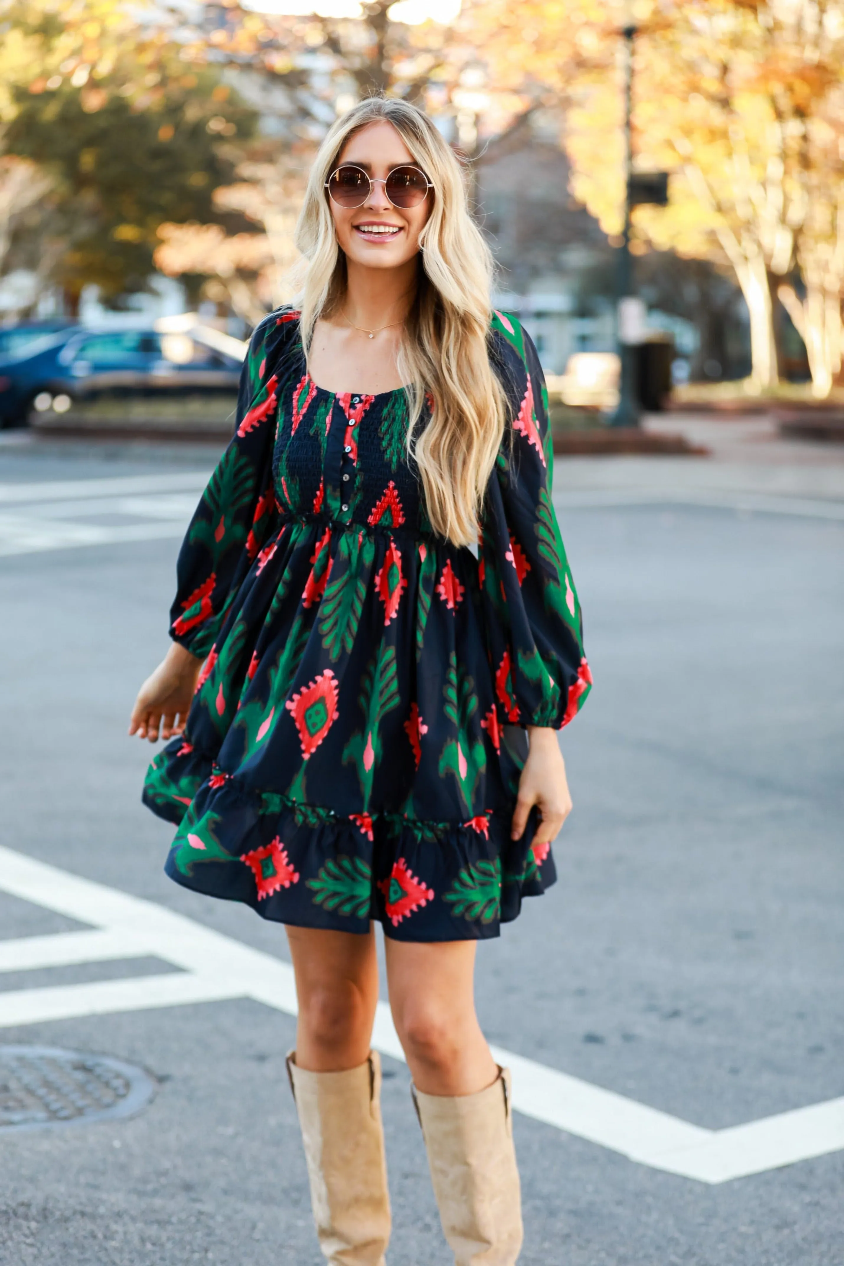 FINAL SALE - Sophisticated Presence Navy Mini Dress