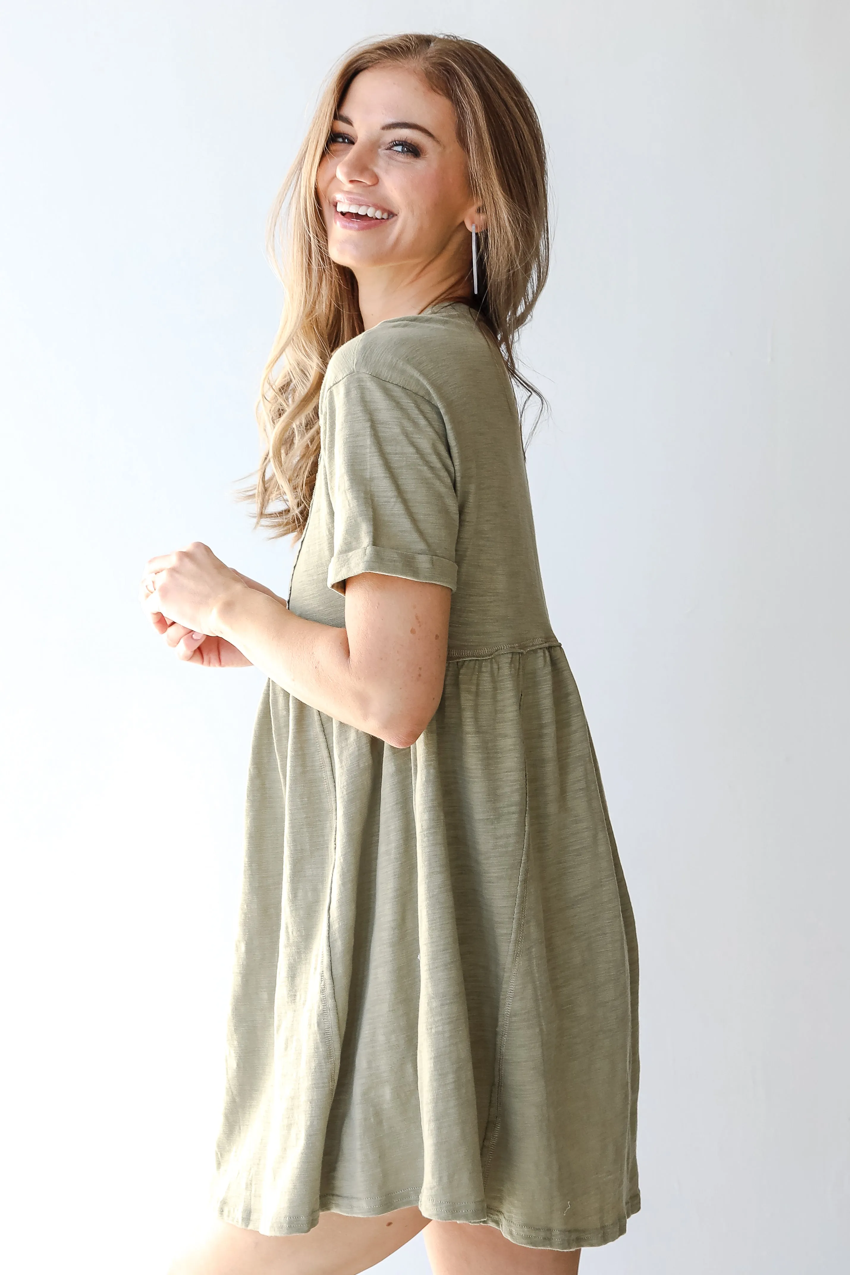 FINAL SALE - Sweet And Soulful Babydoll Mini Dress