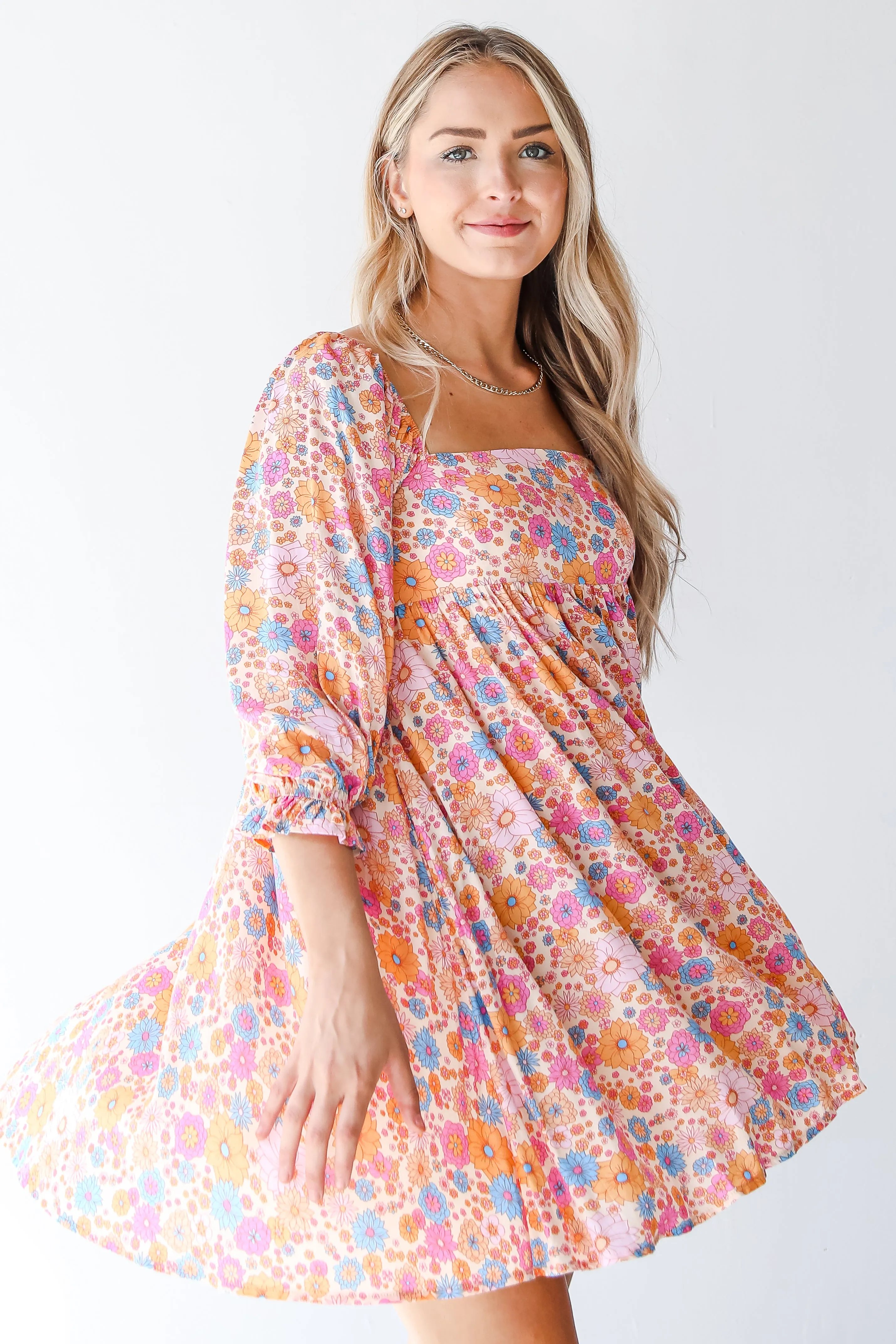 FINAL SALE - Sweet As Can Be Floral Mini Dress