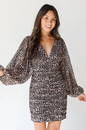 FINAL SALE - Wild Night Out Leopard Mini Dress