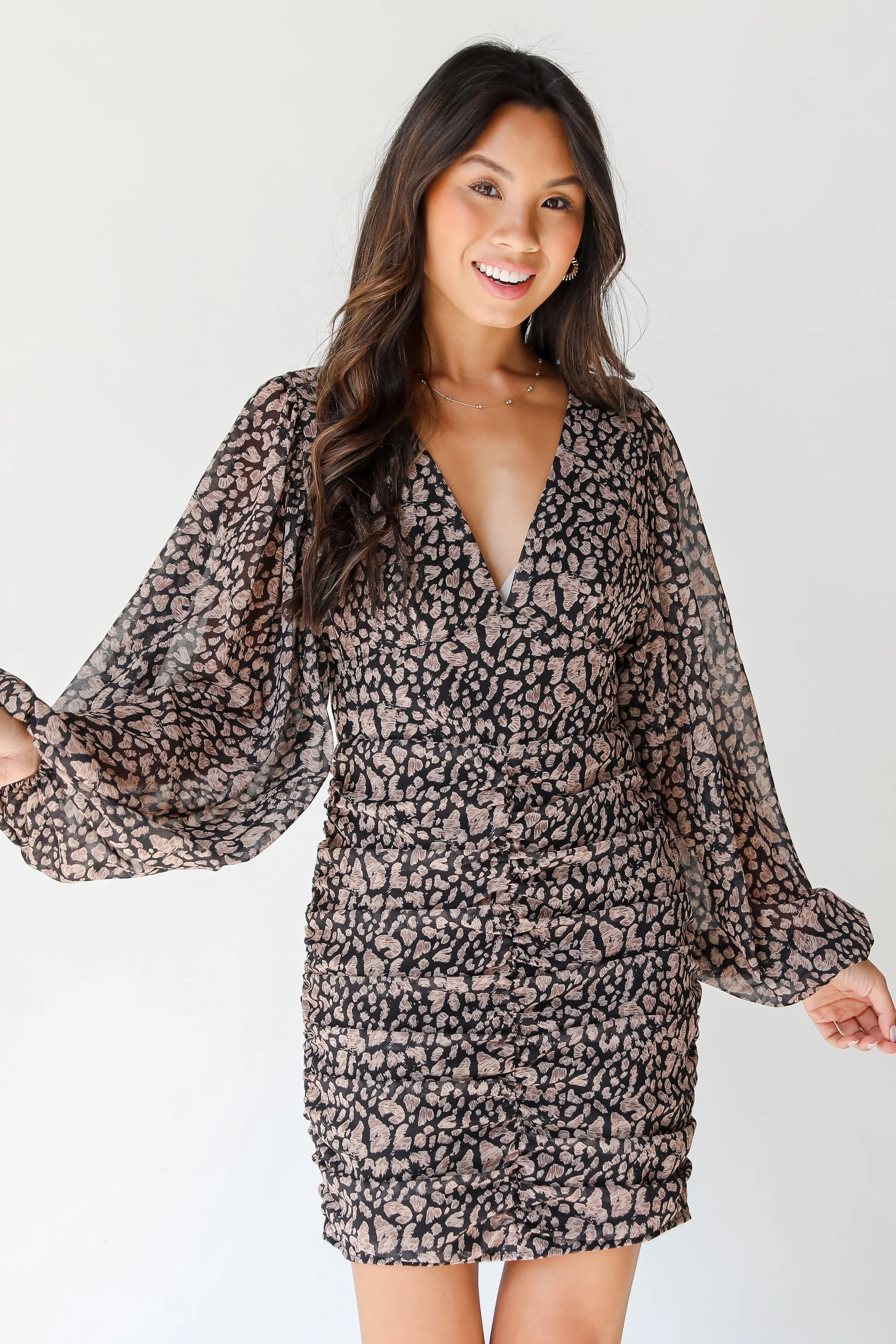 FINAL SALE - Wild Night Out Leopard Mini Dress