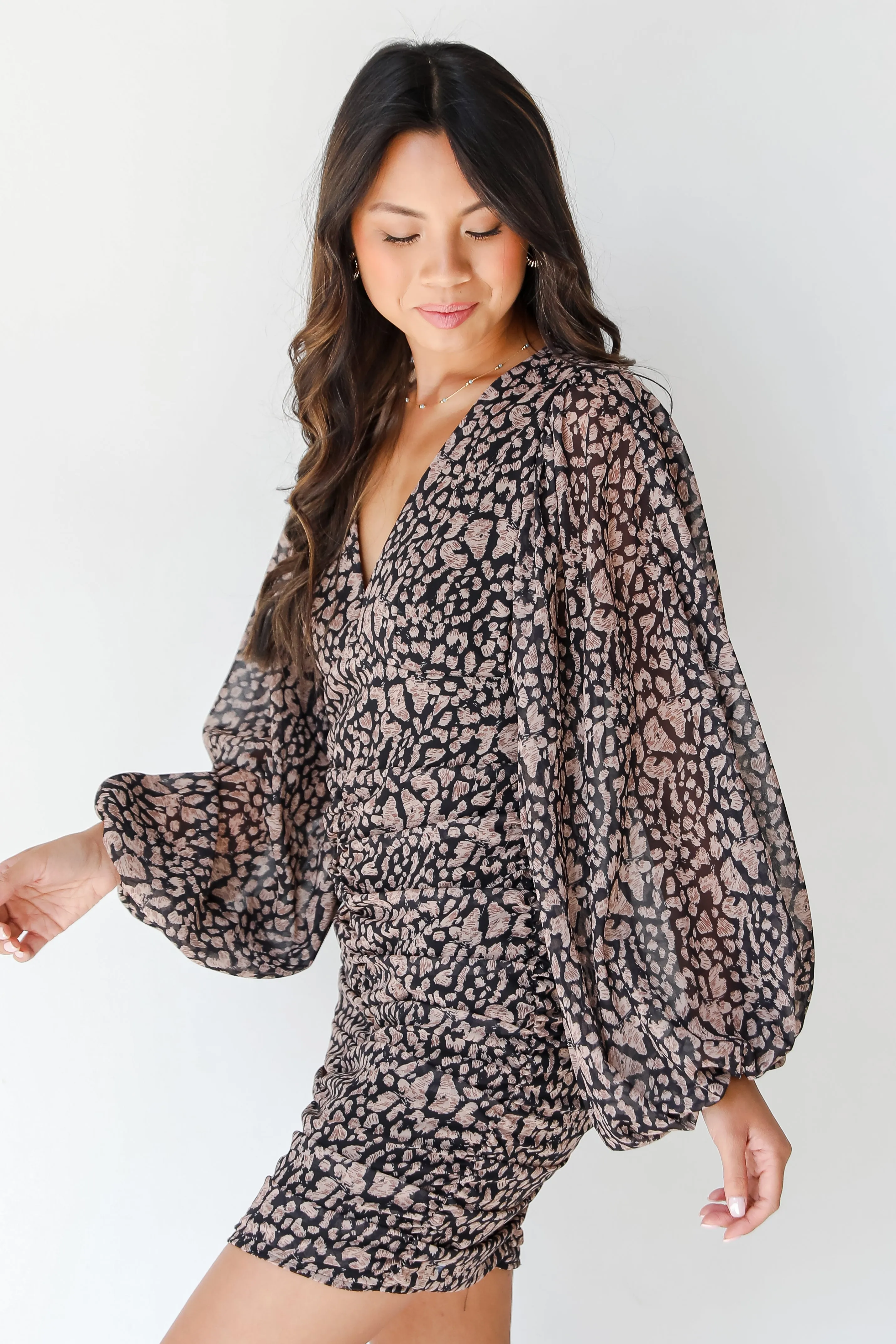 FINAL SALE - Wild Night Out Leopard Mini Dress