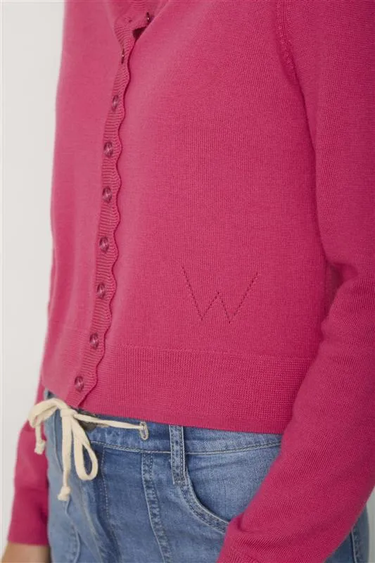Fleurine Cropped Cardigan - Sorbet Pink