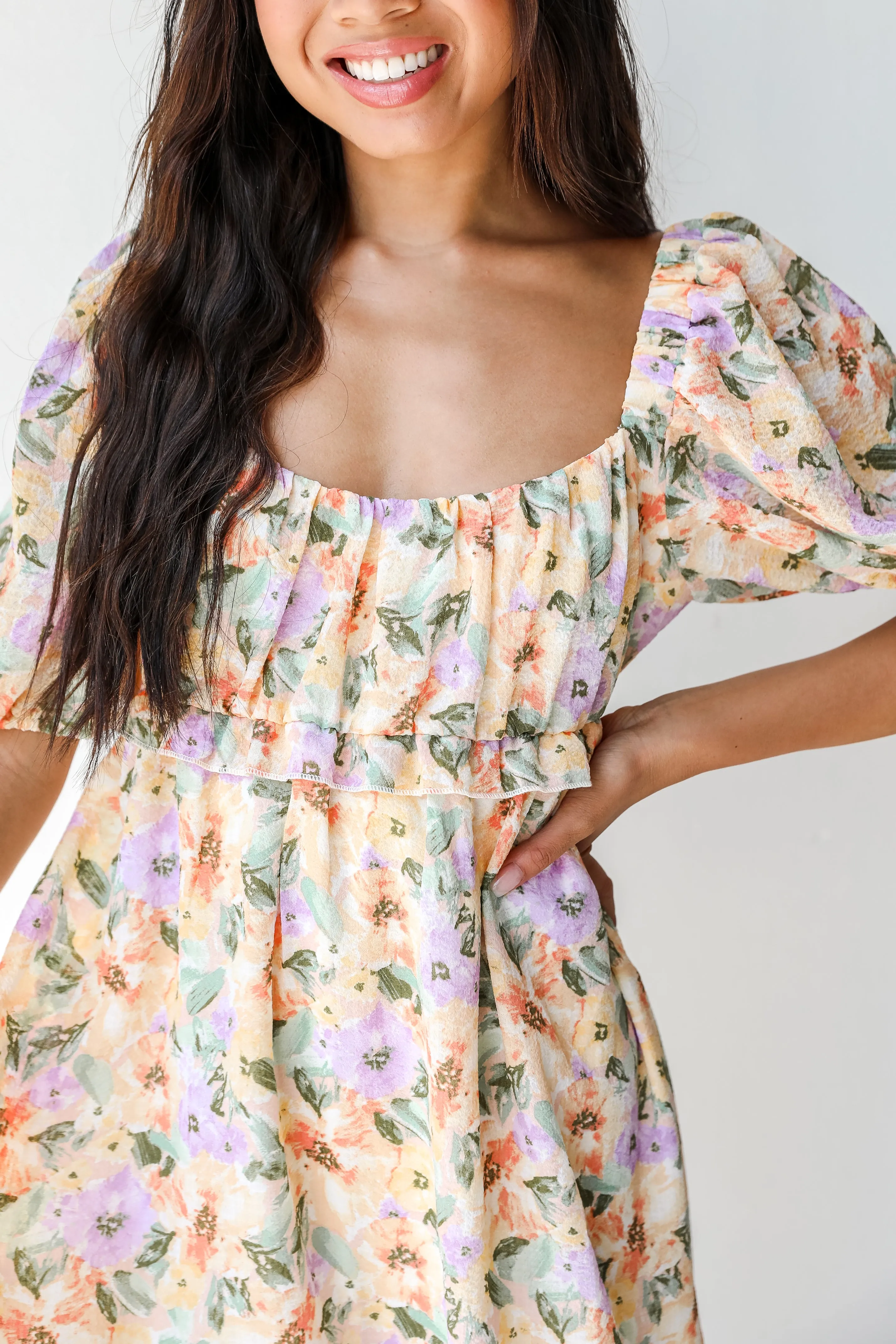 Floral Feelings Babydoll Mini Dress
