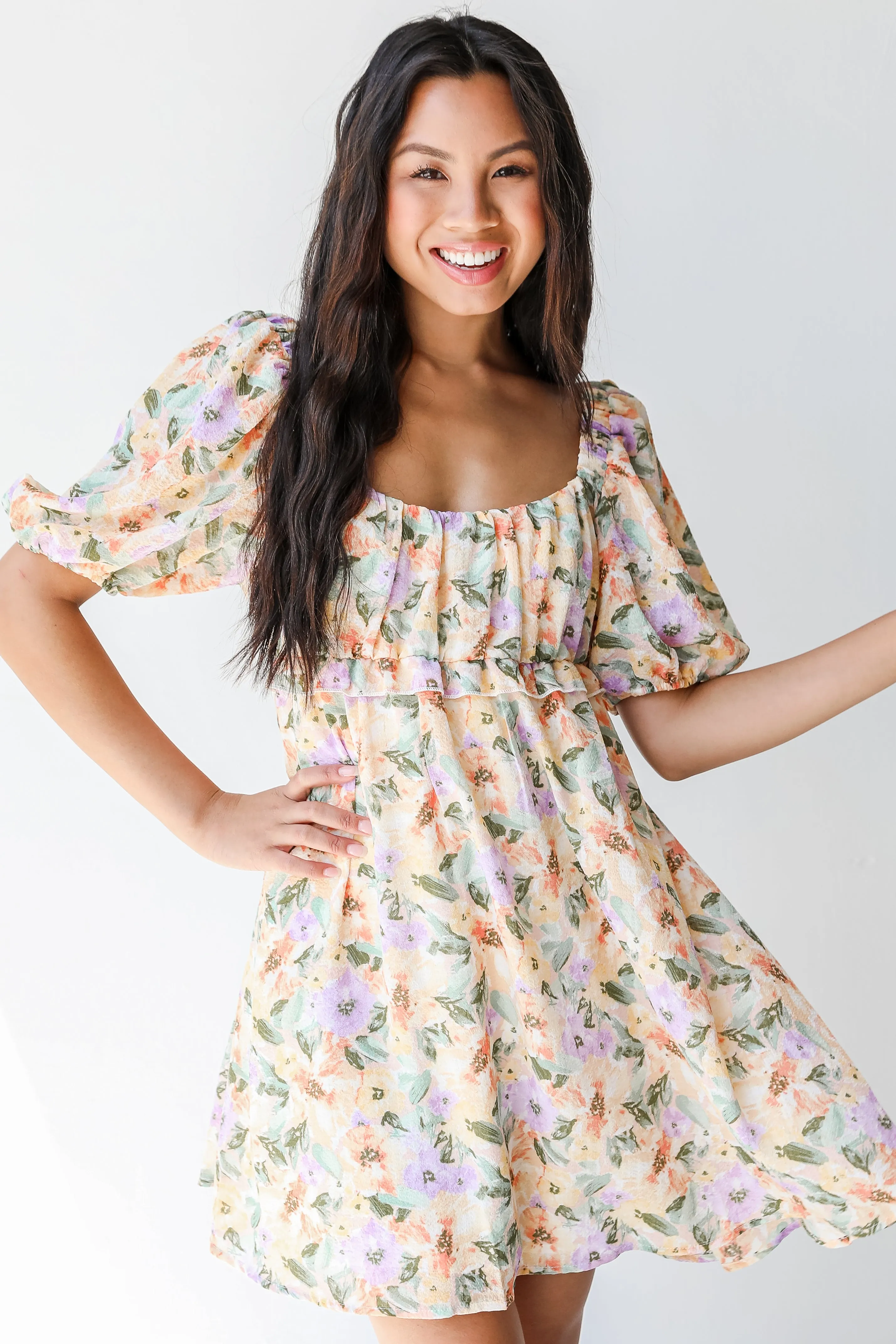 Floral Feelings Babydoll Mini Dress
