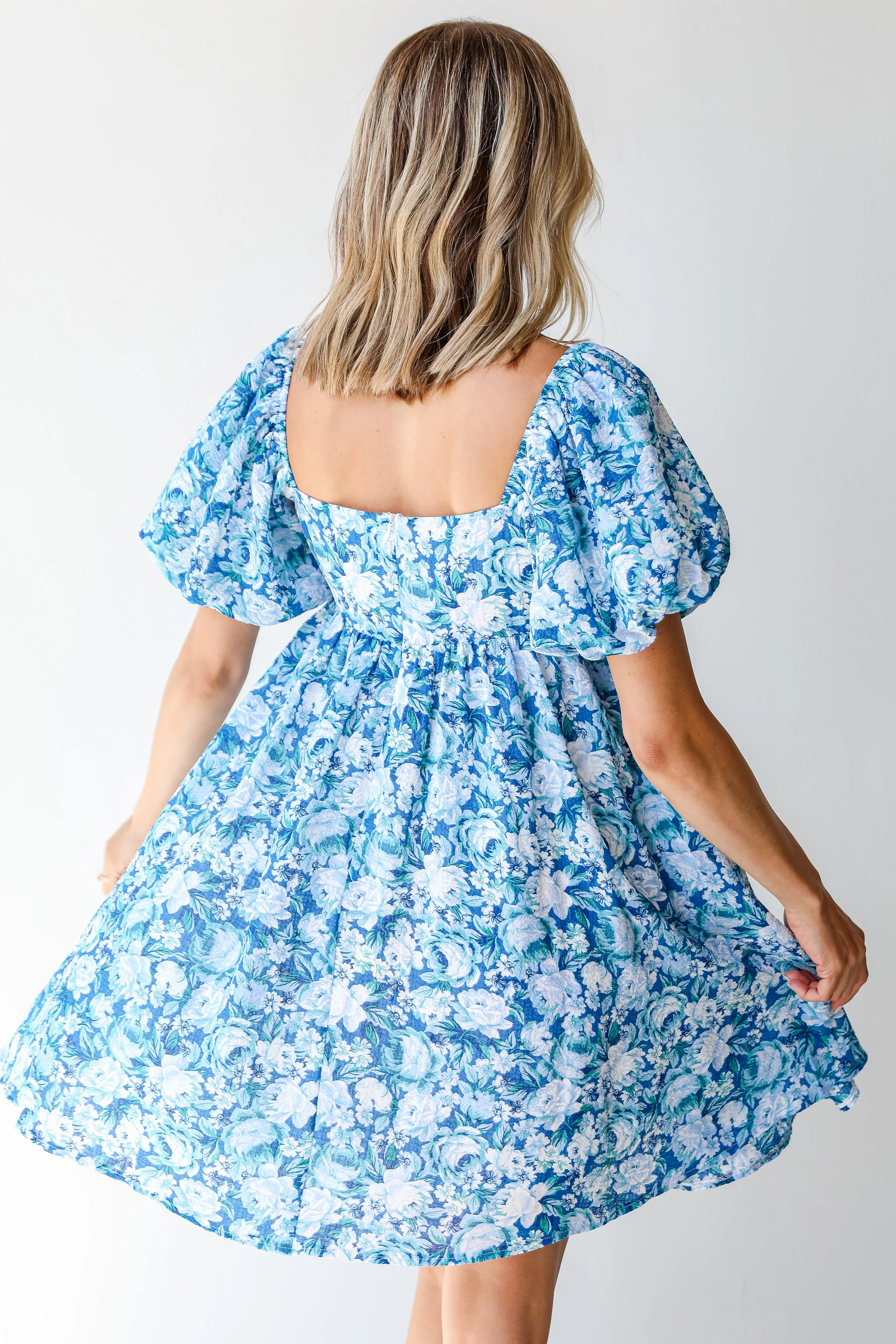 Fresh Florals Babydoll Mini Dress