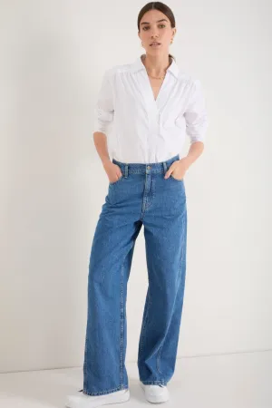 Freya Wide Leg Jean - Mid Wash