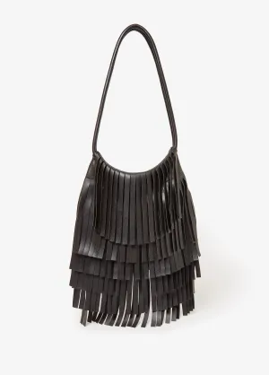 Fringed Faux Leather Bag