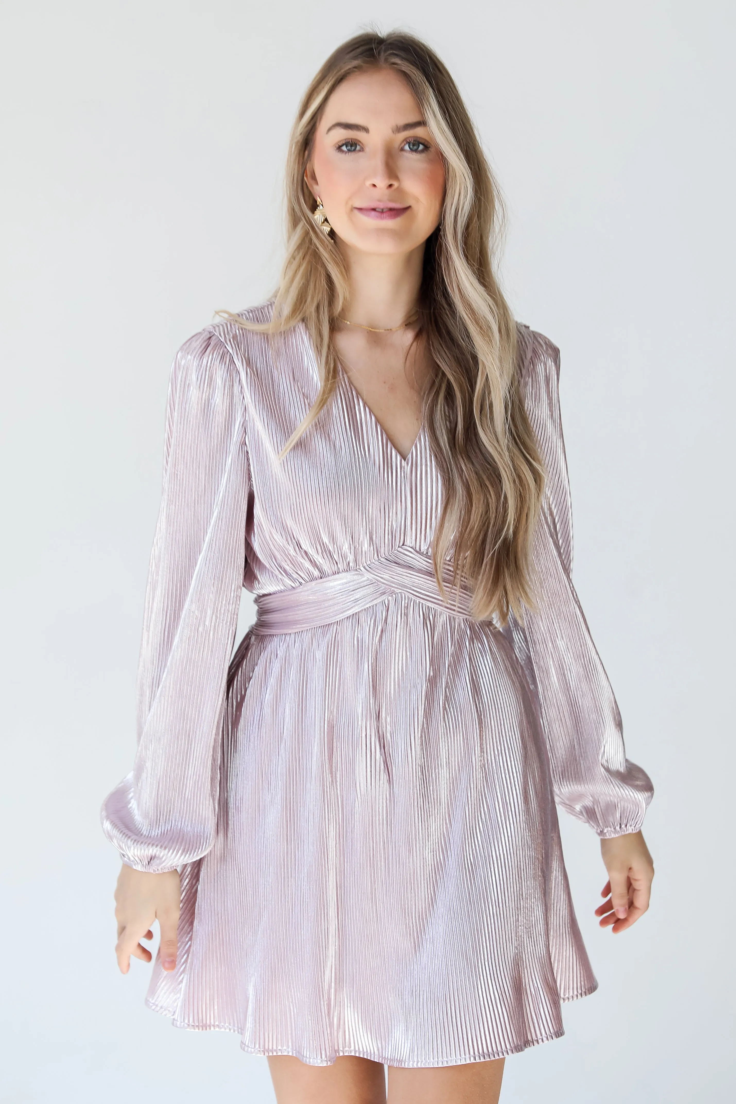 Glamorous Charm Metallic Mini Dress