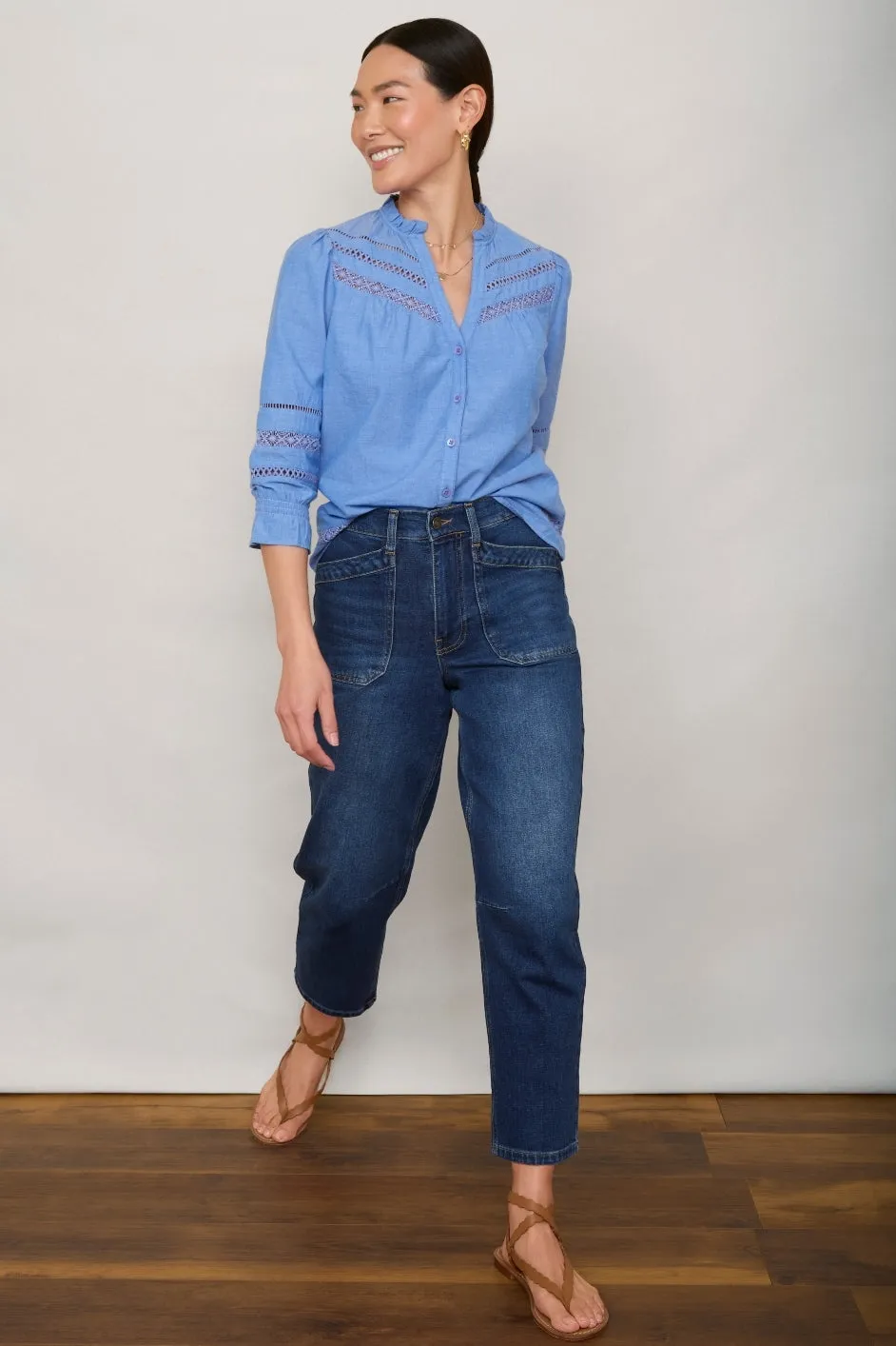 Harper Blouse - Chambray