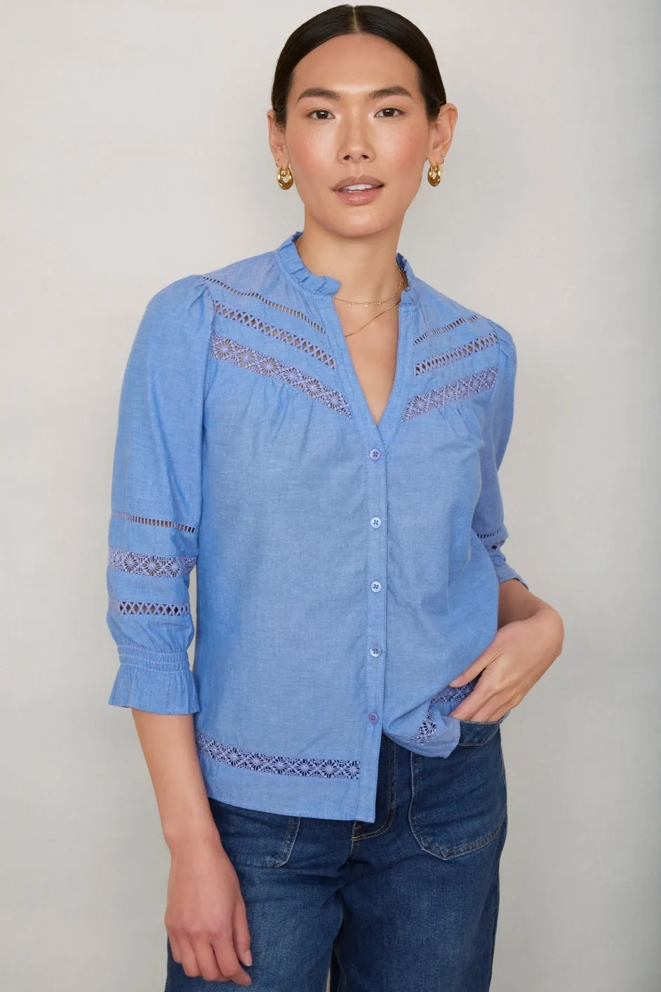 Harper Blouse - Chambray