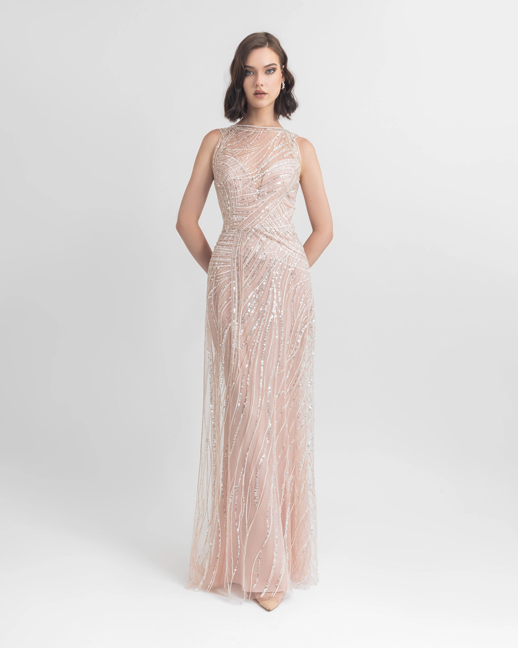 Heart Shape Sequin Dress