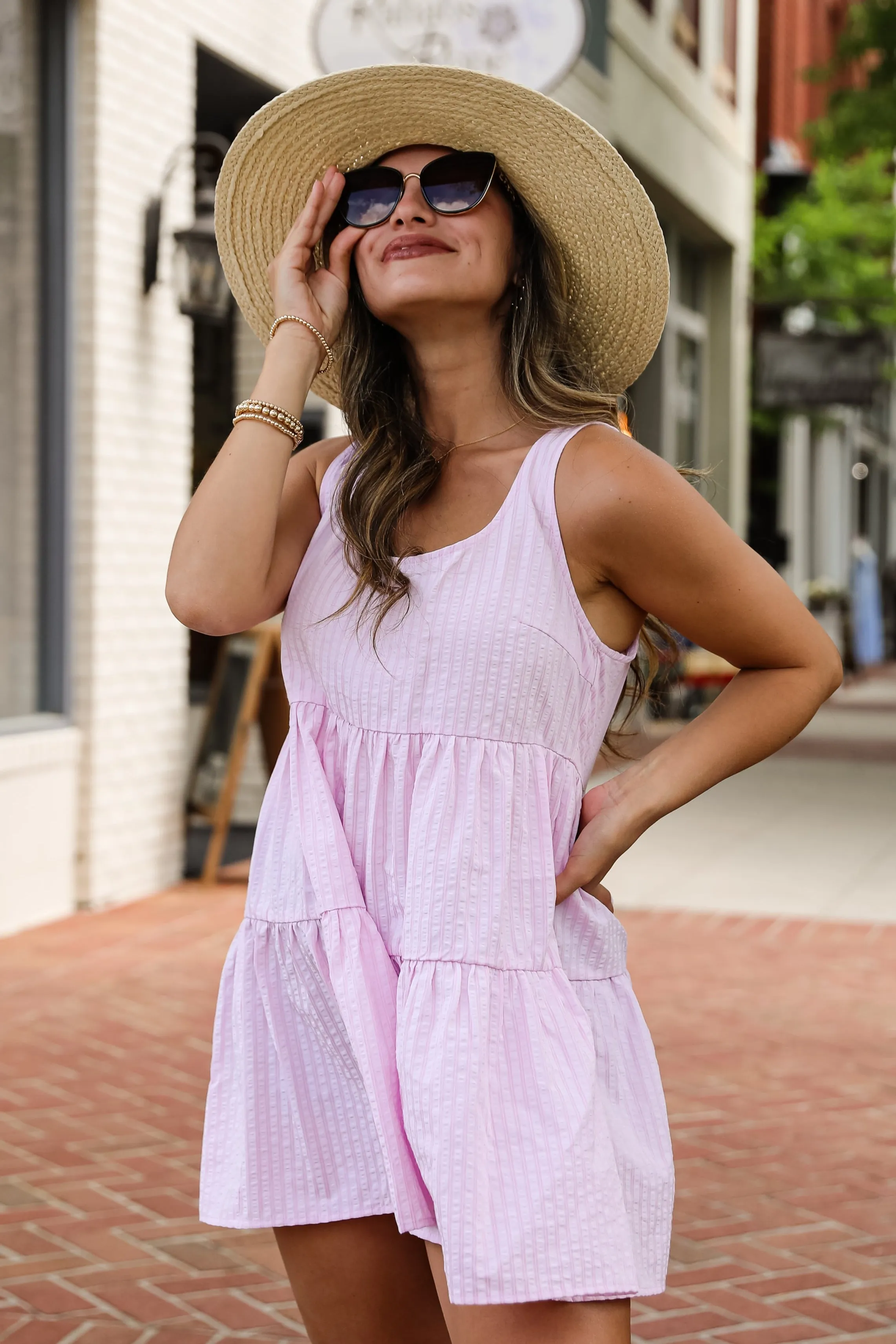 Inspiring Love Blush Striped Romper