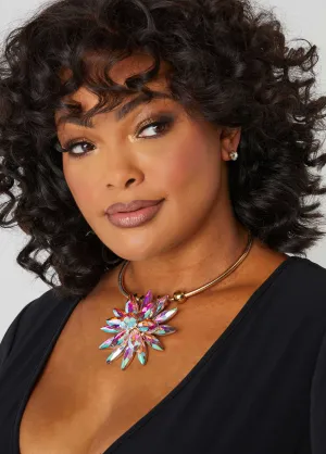 Iridescent Crystal Collar Set