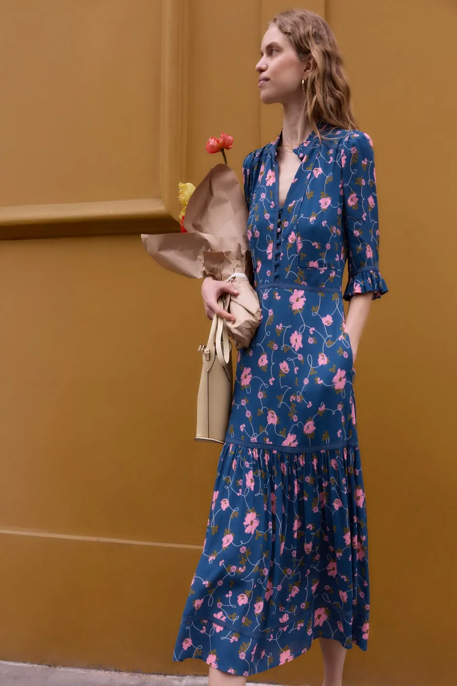 Jodi Dress - Navy Floral