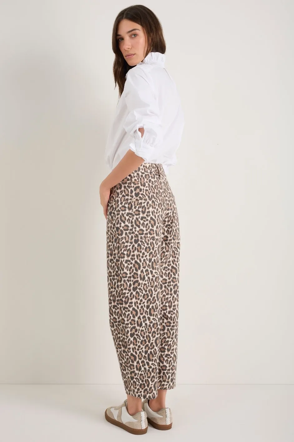Kaya Cargo Barrel Jean - Leopard