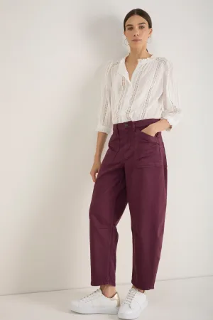 Kaya Cargo Barrel Jean - Raisin