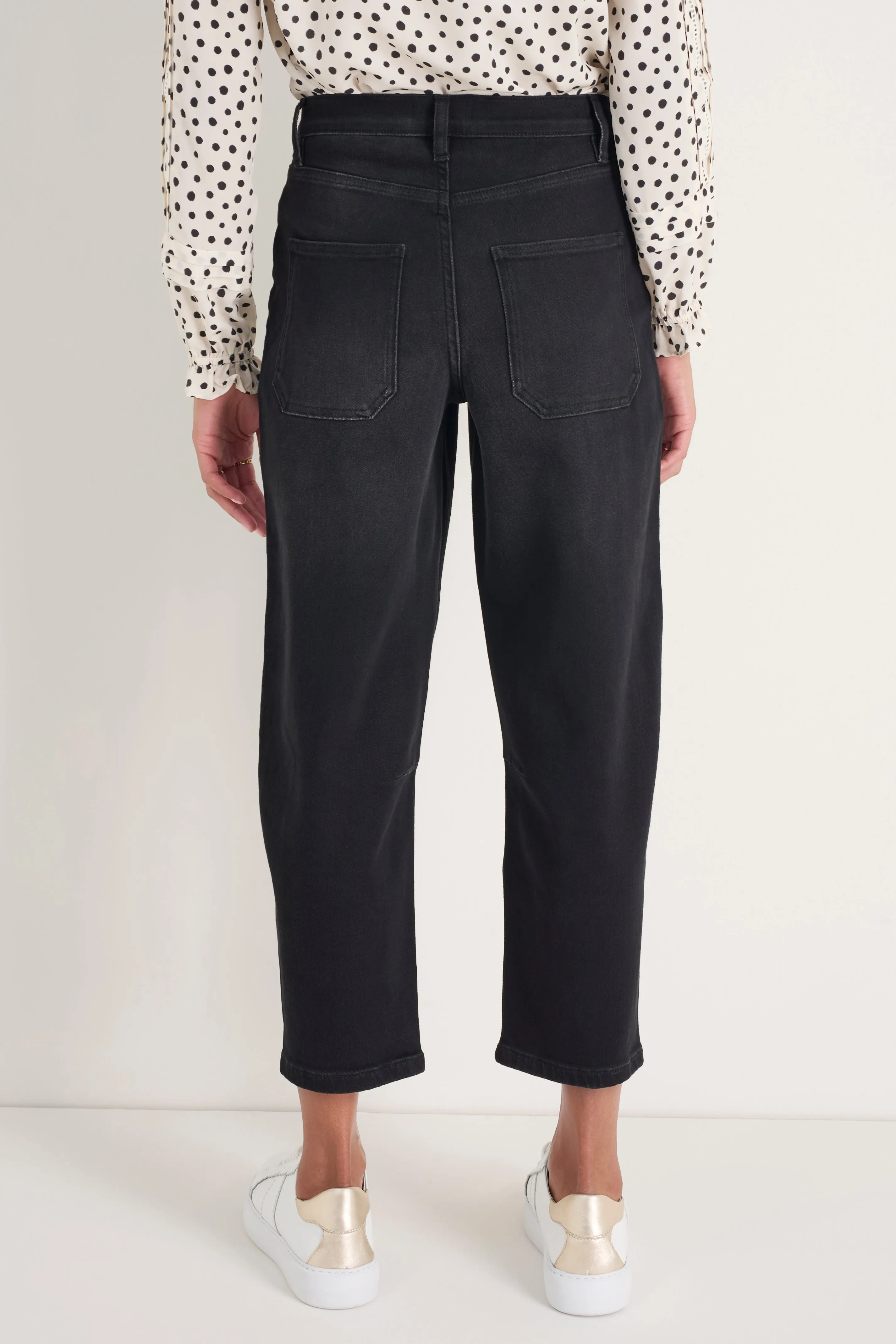 Kaya Cargo Barrel Jean - Washed Black