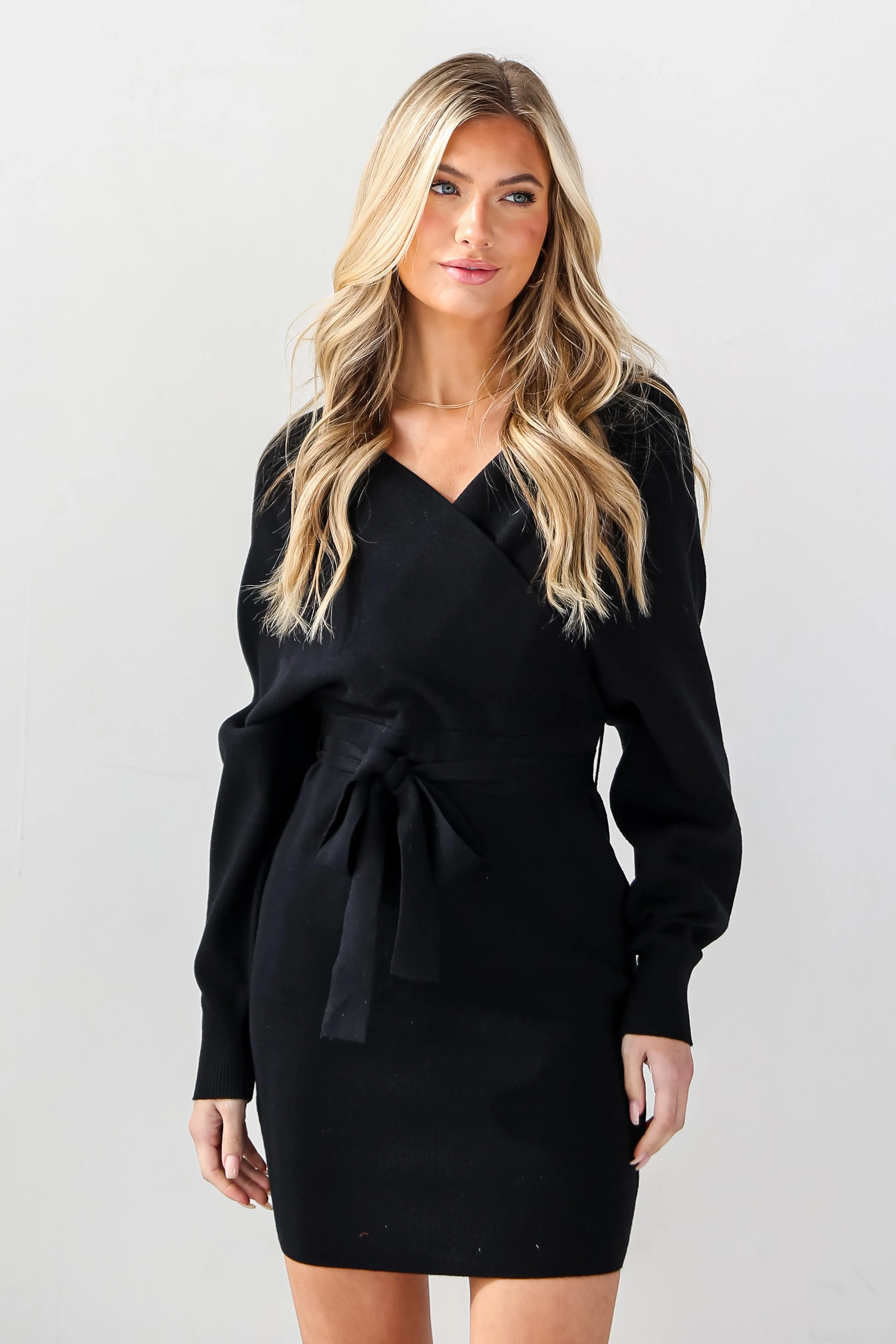 Keep It Regal Mini Sweater Dress - DOORBUSTER