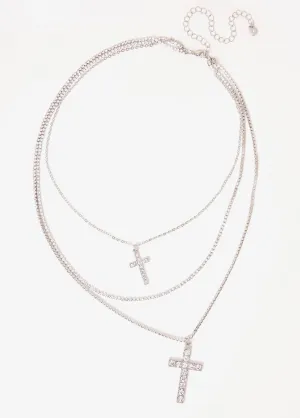 Layered Cross Necklace