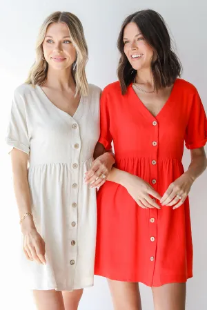 Let's Have Sun Linen Babydoll Dress