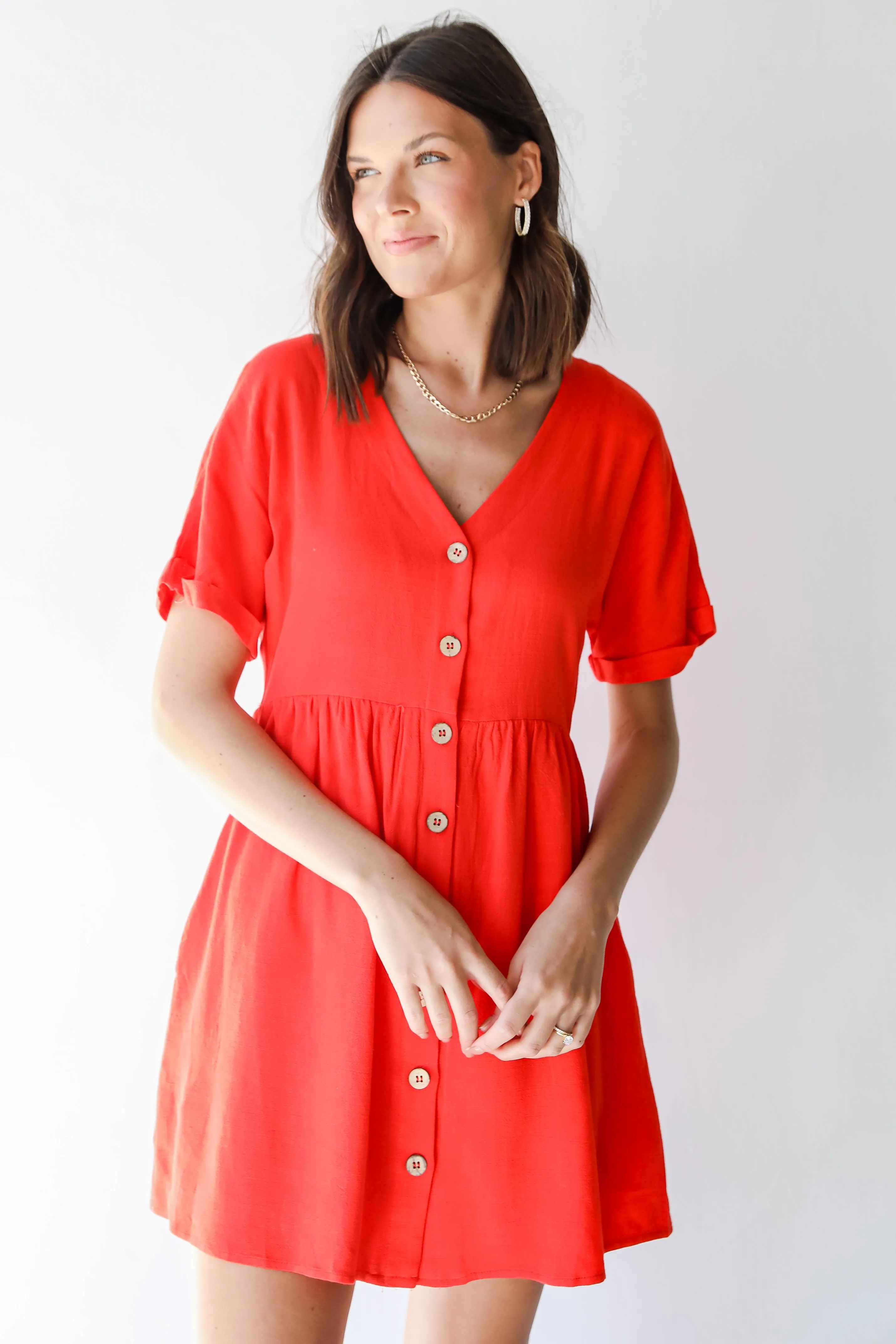 Let's Have Sun Linen Babydoll Dress