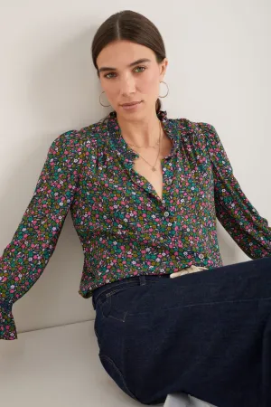 Lexi Blouse - Midnight Ditsy Floral