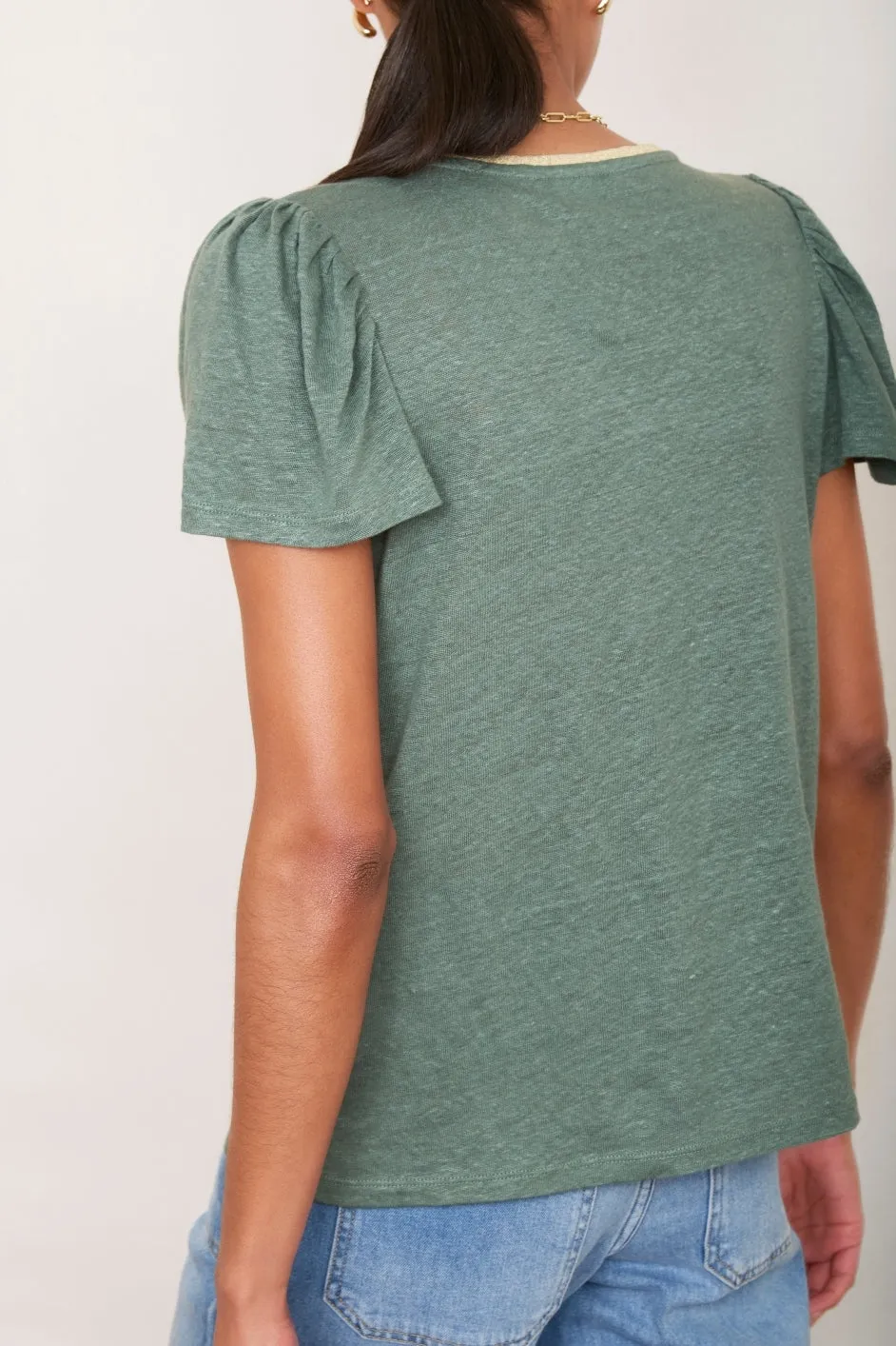 Lily Linen Tee Shirt - Rosemary