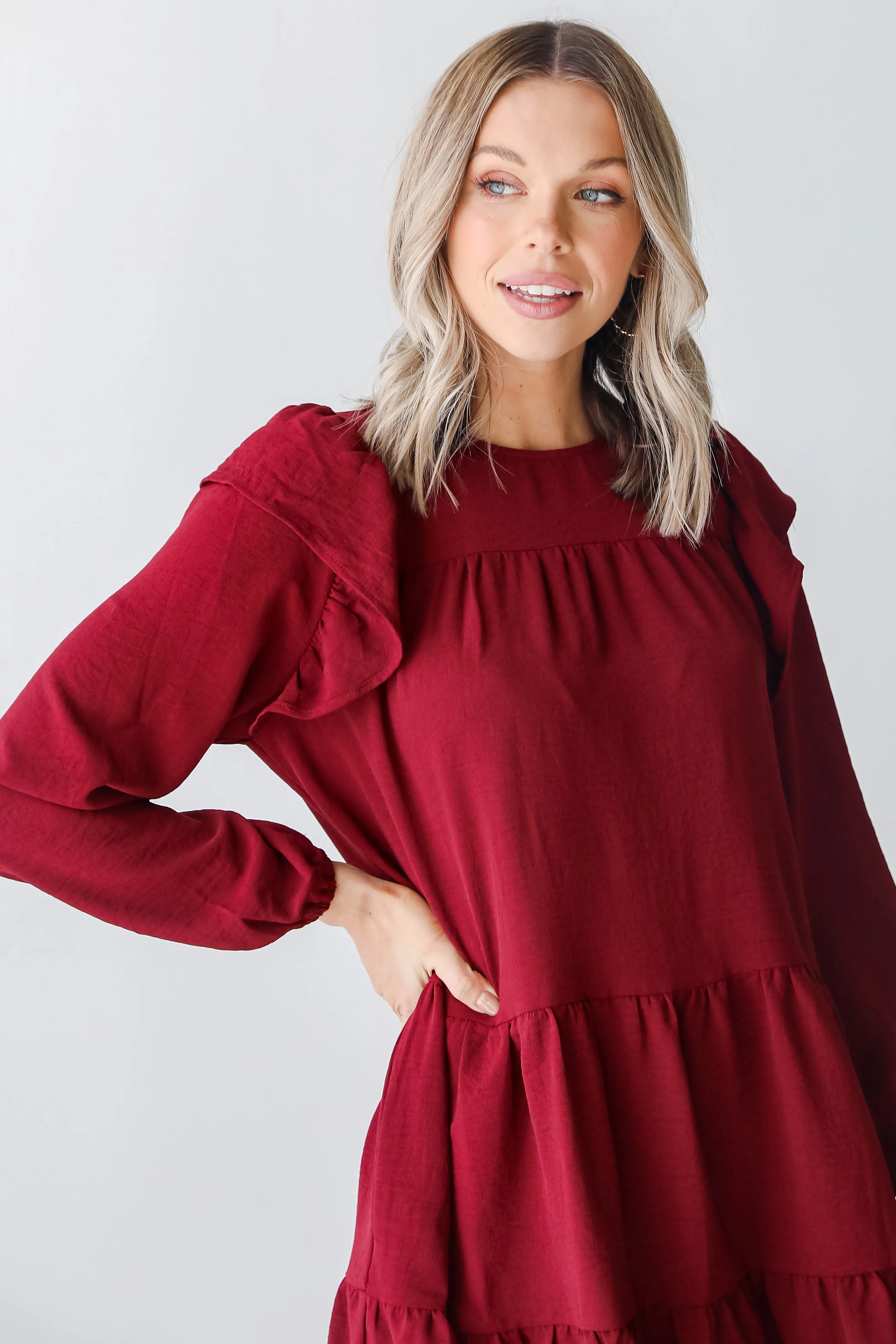 Loving The Glow Tiered Mini Dress