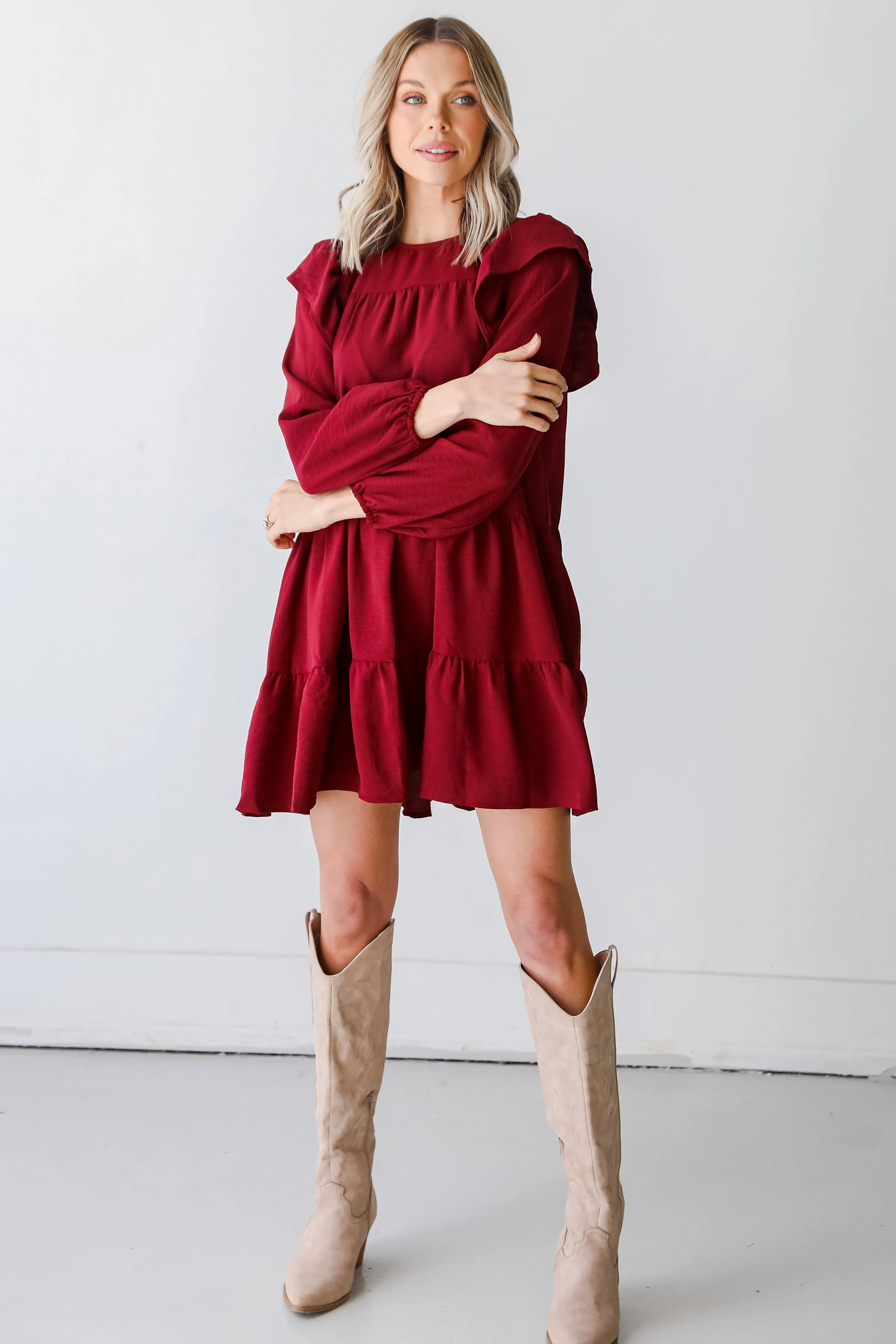 Loving The Glow Tiered Mini Dress