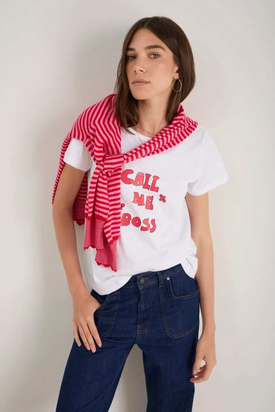 Maddy T-Shirt - Call Me Boss White