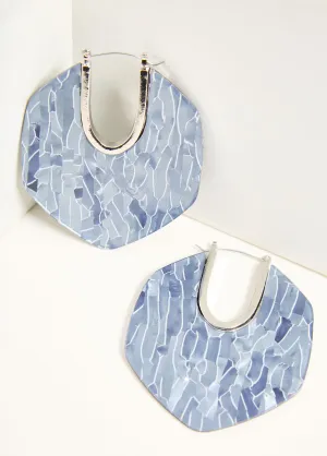 Marbled Hoop Earrings