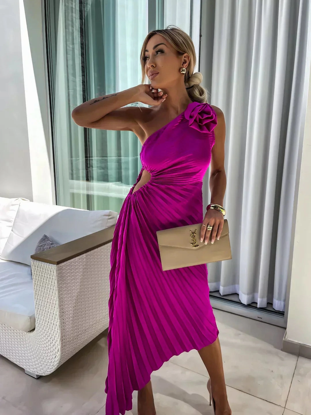 Marivelle™ - Pleated Glamour Dress