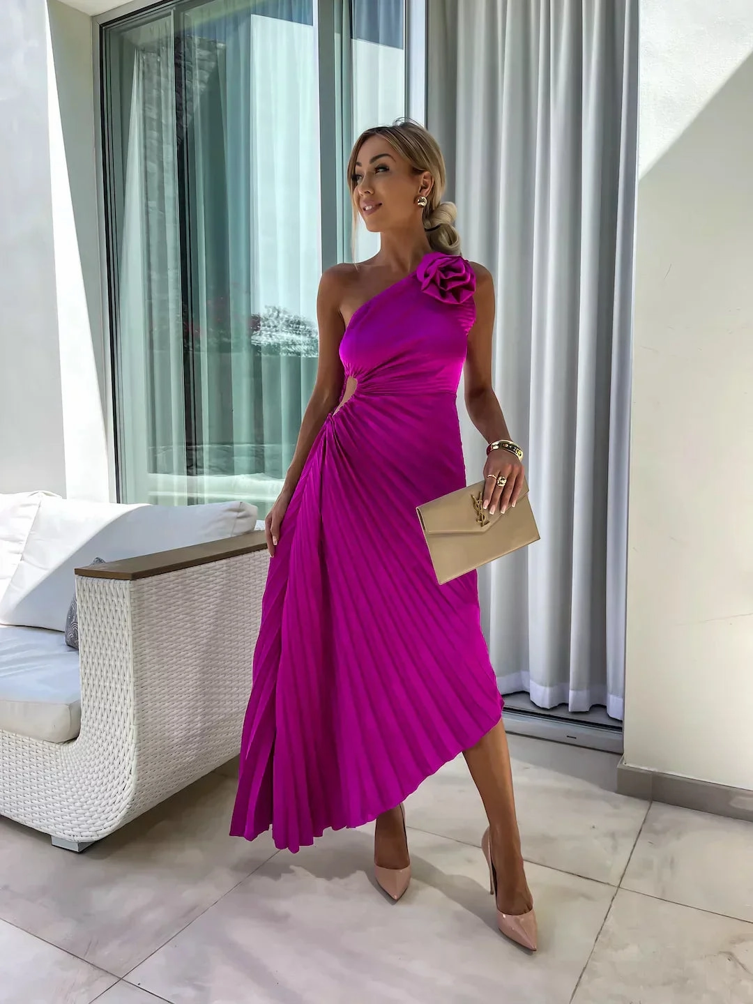 Marivelle™ - Pleated Glamour Dress