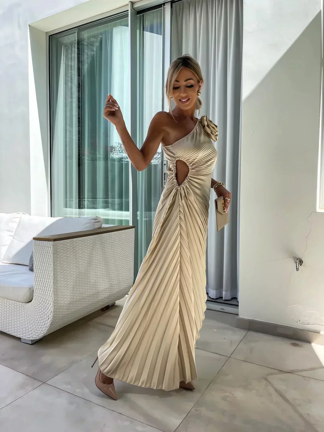 Marivelle™ - Pleated Glamour Dress