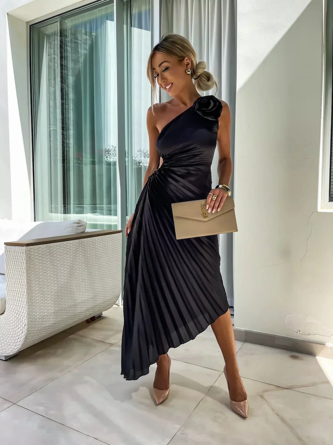 Marivelle™ - Pleated Glamour Dress
