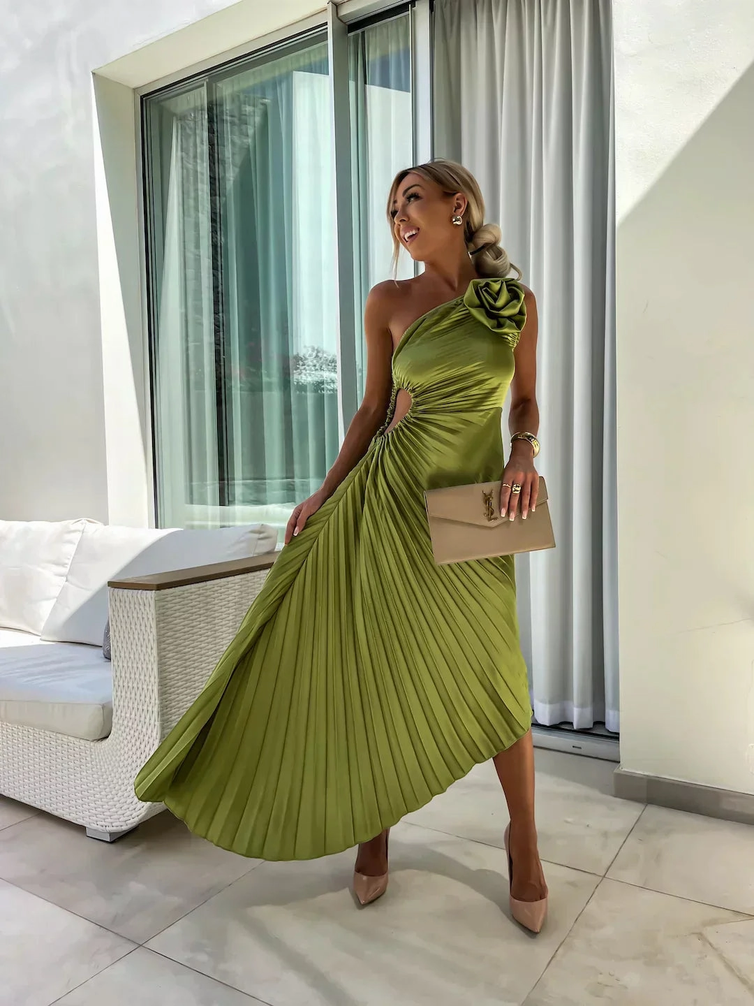 Marivelle™ - Pleated Glamour Dress