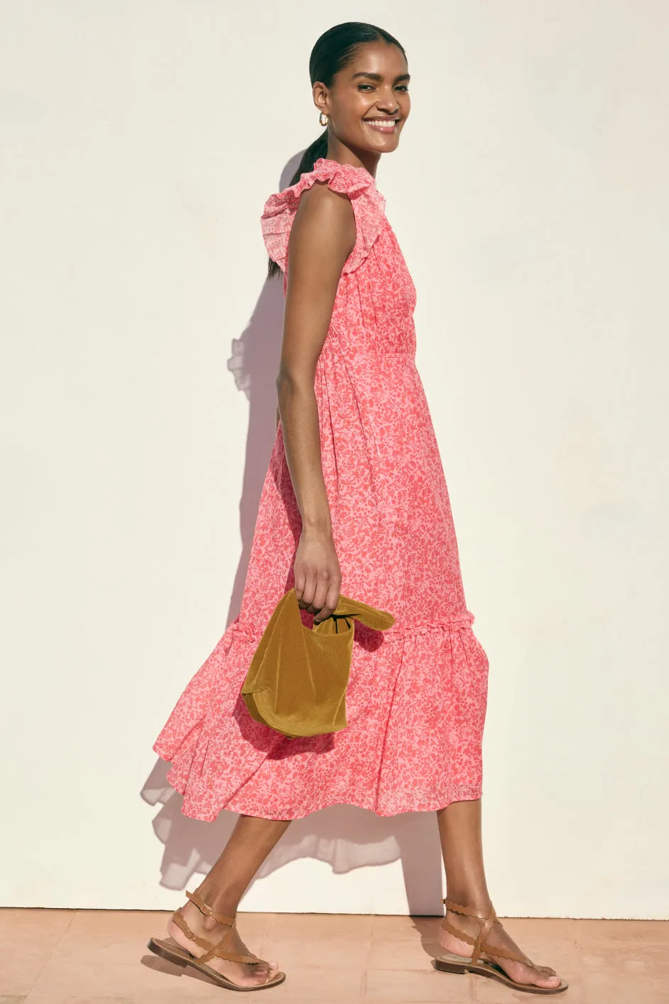 Miah Dress - Summer Pink Mono Floral