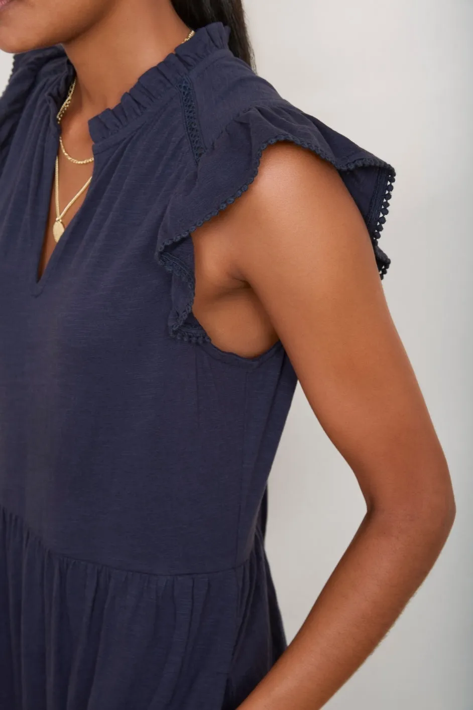 Nicolette Jersey Dress - Navy