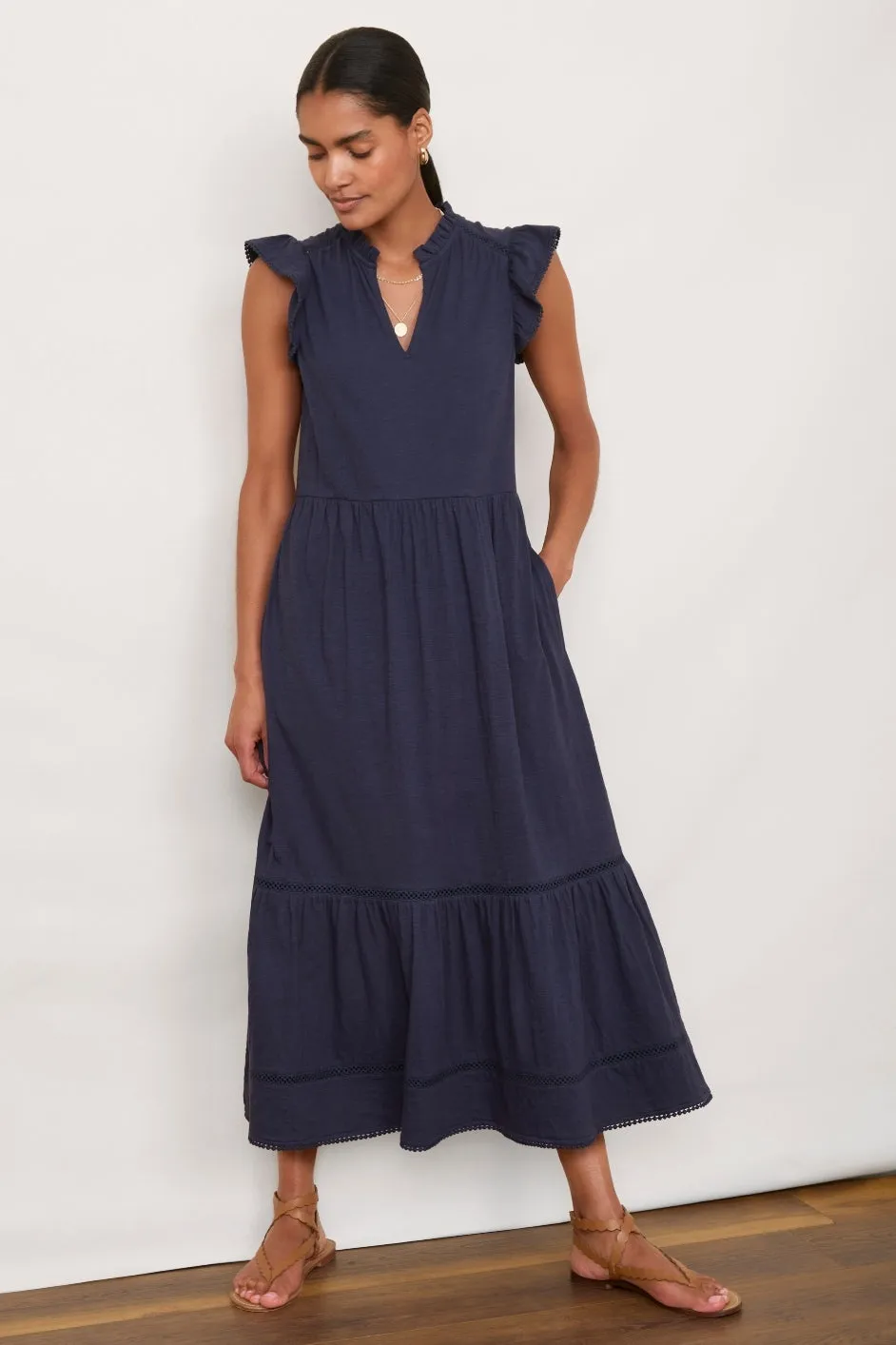 Nicolette Jersey Dress - Navy