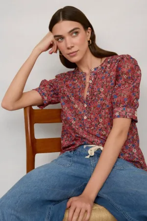 Noah Silk Blend Blouse - Pink Floral