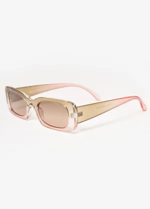 Ombre Rectangle Tinted Sunglasses