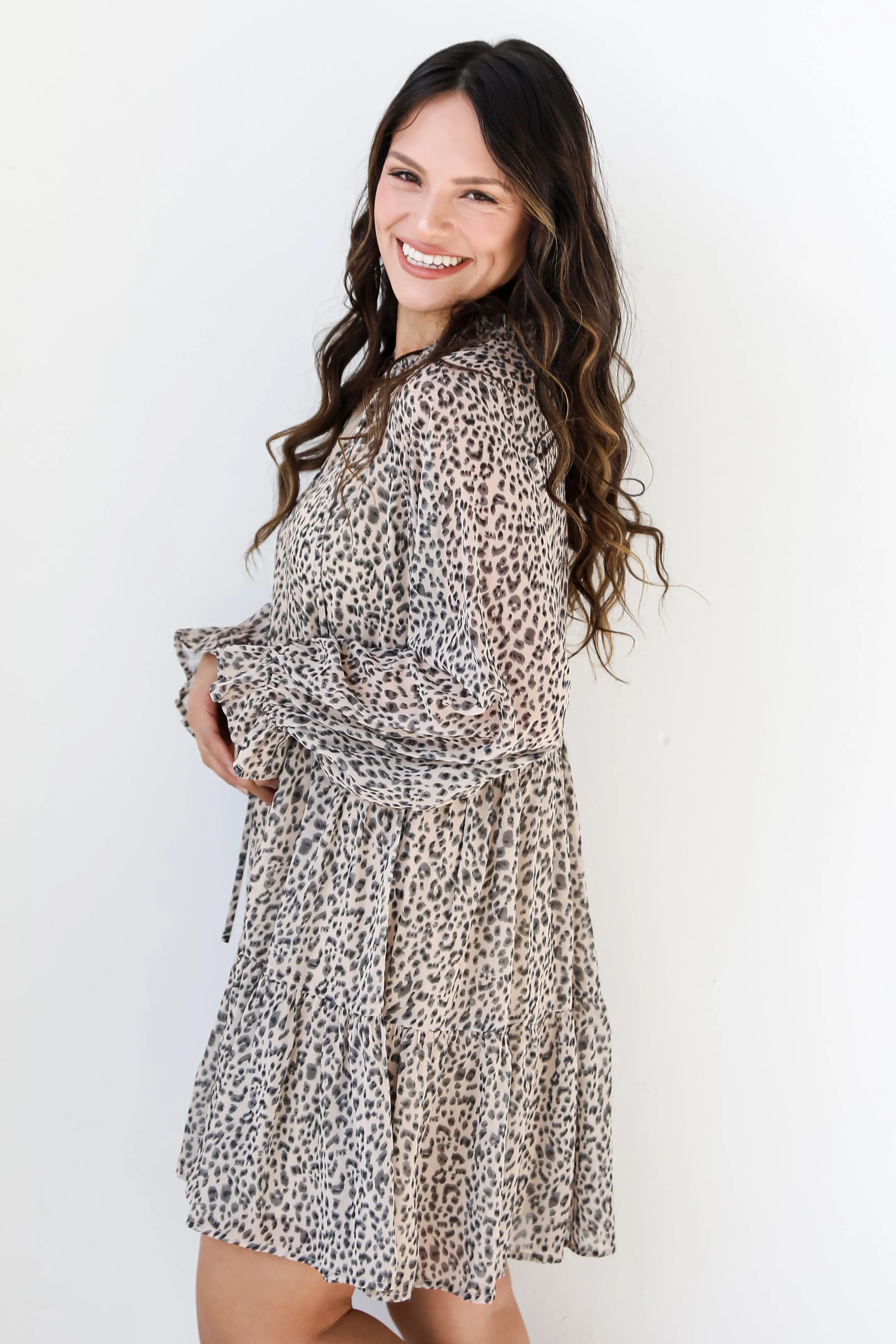 On The Prowl Leopard Mini Dress